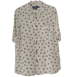 Boca Classics 100% Silk Men's Hawaiian Button Down Shirt Medium